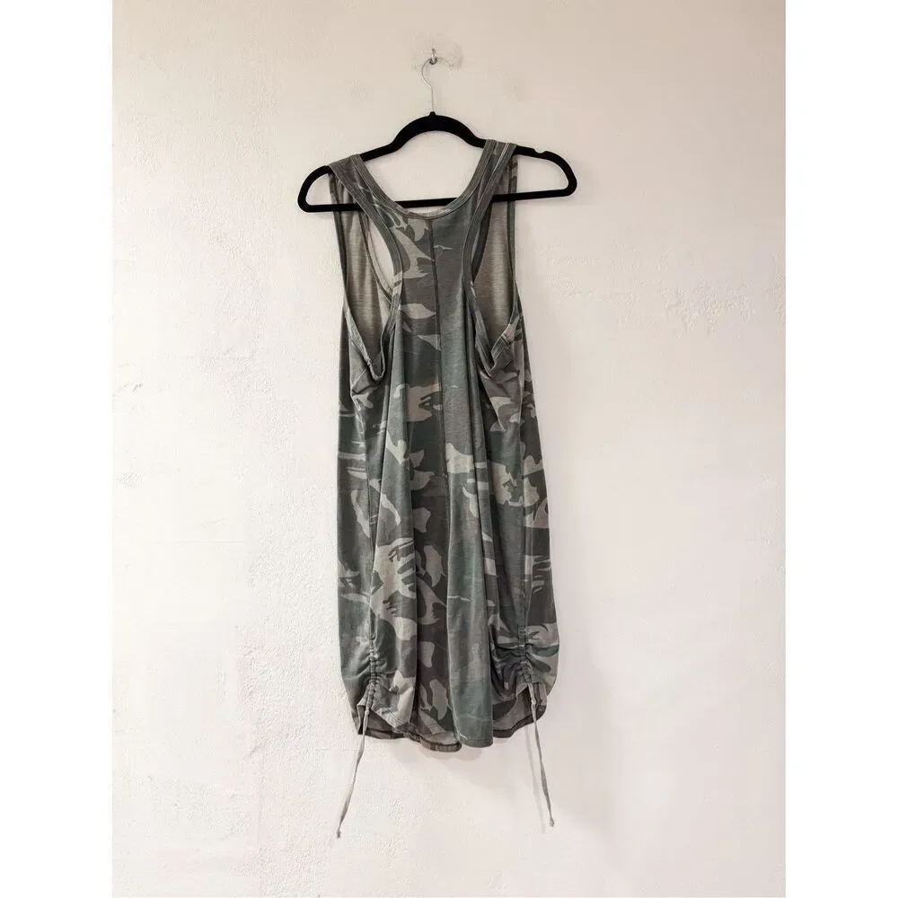 Pam & Gela Racerback Cotton Mini Dress in Camo Large - Picture 2 of 7